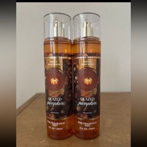 X2 bath and body works GLAZED PUMPKIN fine mist NEW